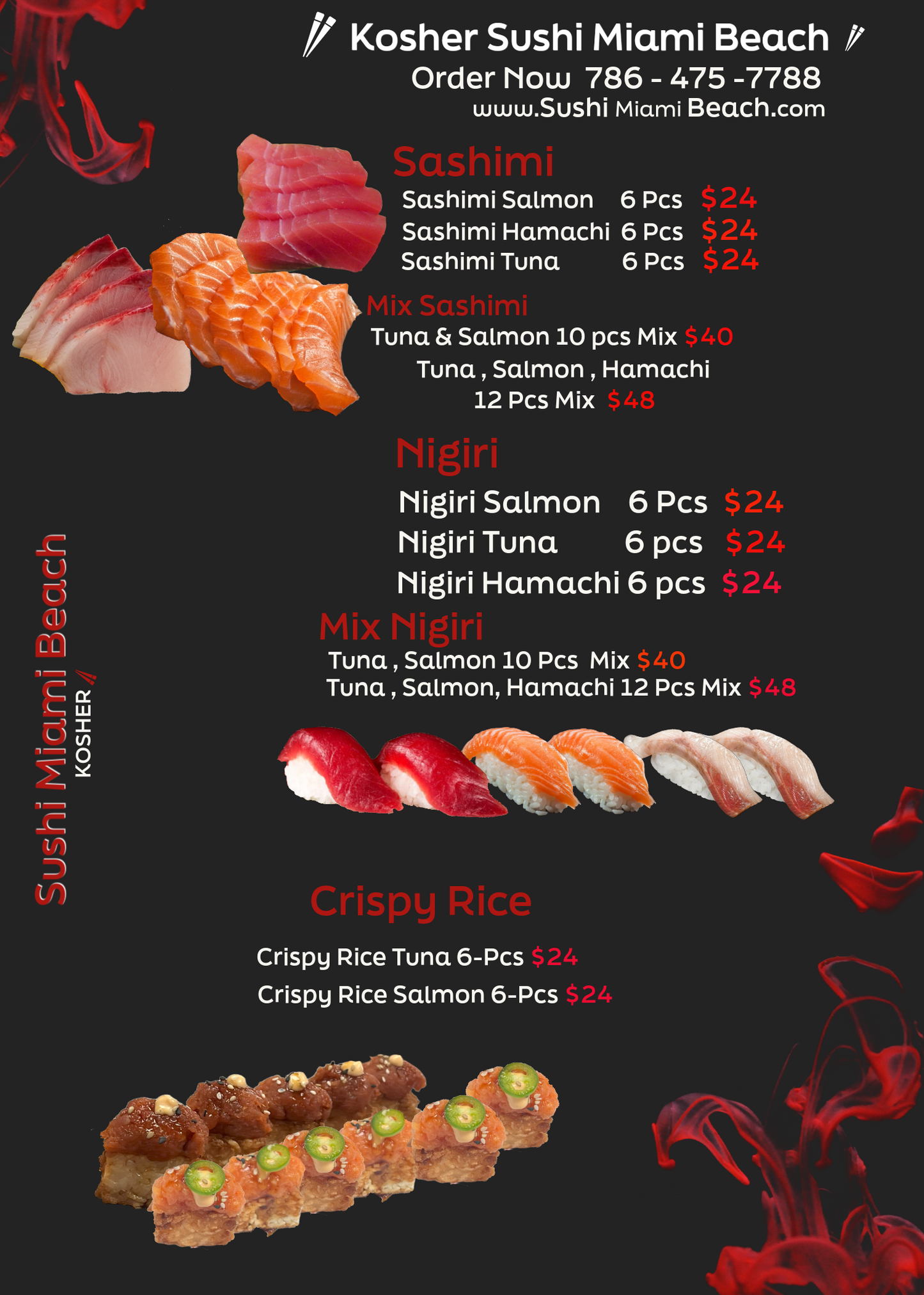 Hamachi Nigiri 6 Pcs