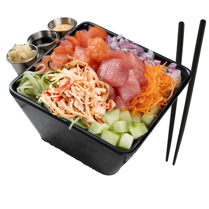 Cooked Salmon Poke Bowl