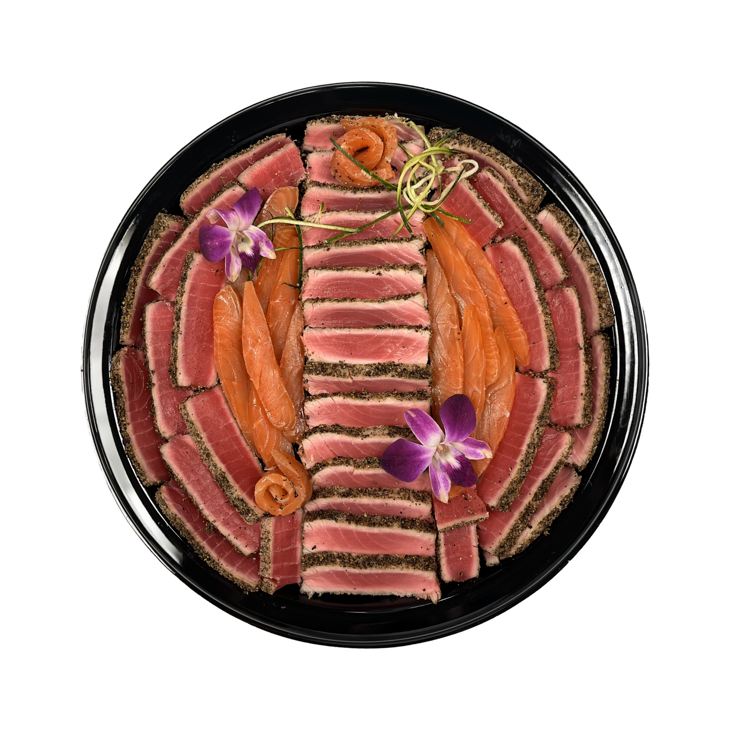 Seared Tuna with Smoke Salmon 16in Platter