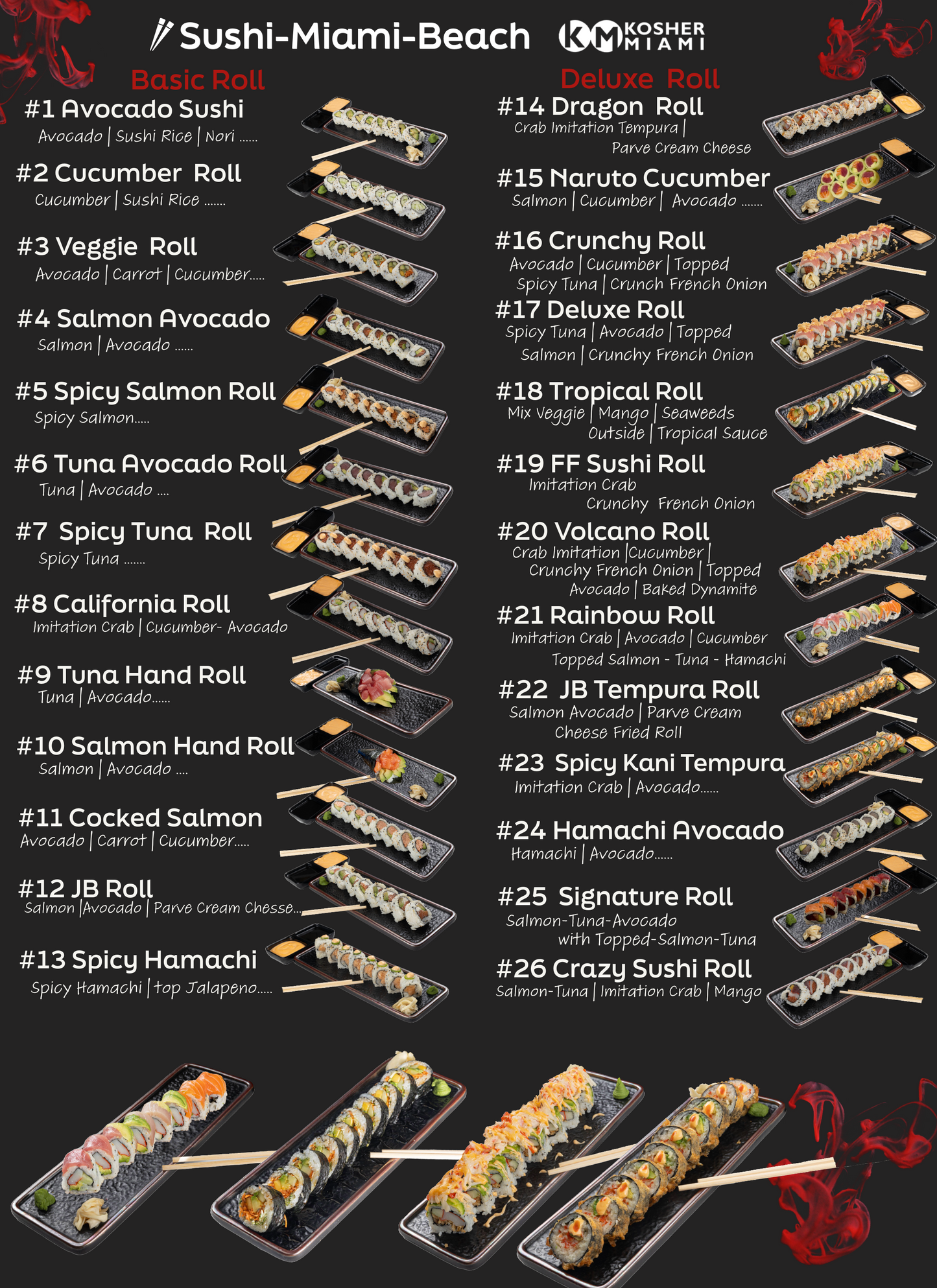 Sushi Special Platter-12 Rolls 96 pcs