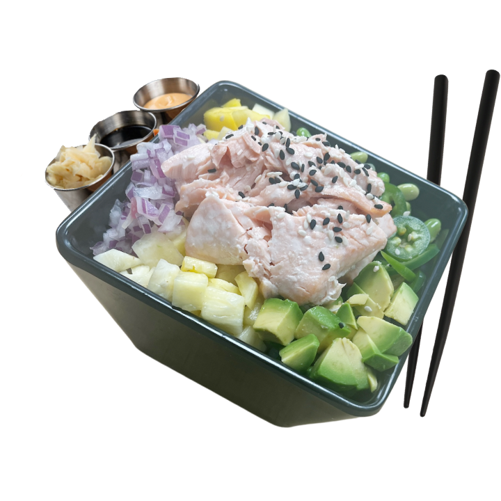Cooked Salmon Poke Bowl