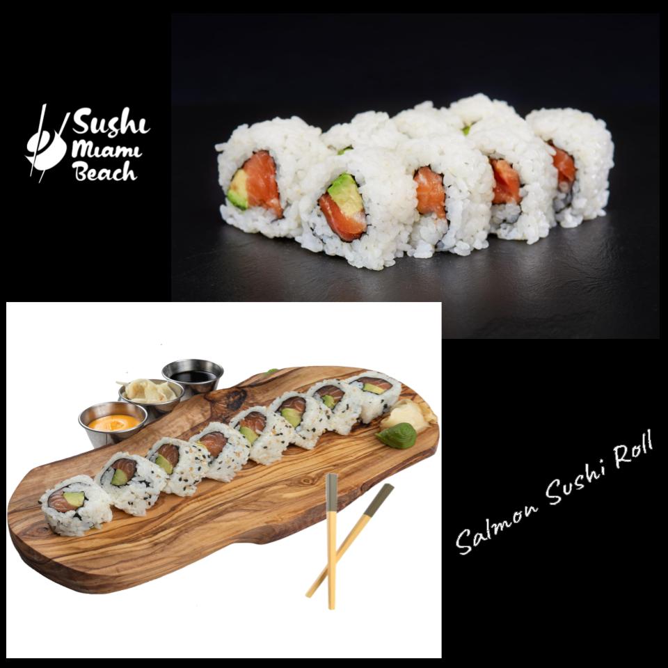 #4 Salmon Avocado Sushi Roll by Sushi Miami Beach