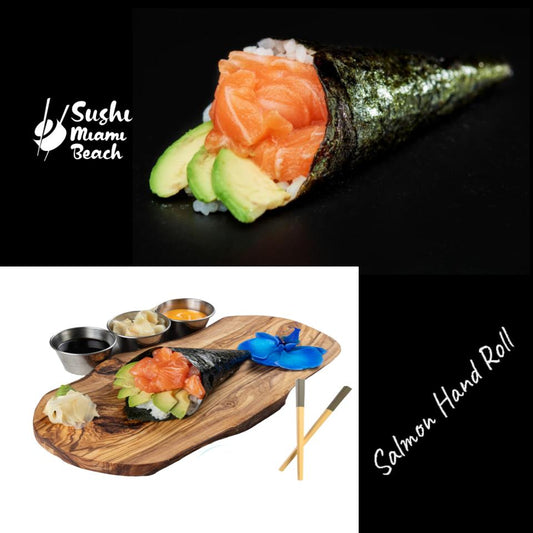 #10 Salmon Sushi Hand Roll by Sushi Miami Beach