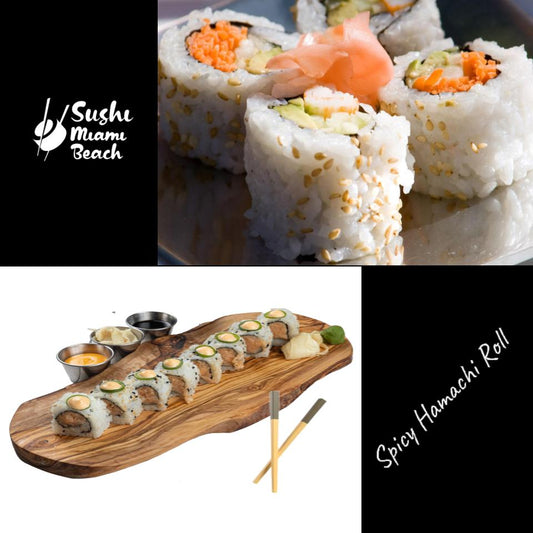 #13 Spicy Hamachi Sushi Roll by Sushi Miami Beach
