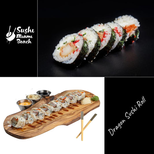 #14 Dragon Sushi Roll by Sushi Miami Beach