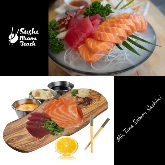 Sashimi Salmon & Tuna Serving Size 10 Pcs