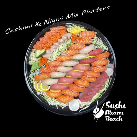Mix Sashimi & Nigiri Platter | Tuna Salmon Hamachi | 36 -72 Piece