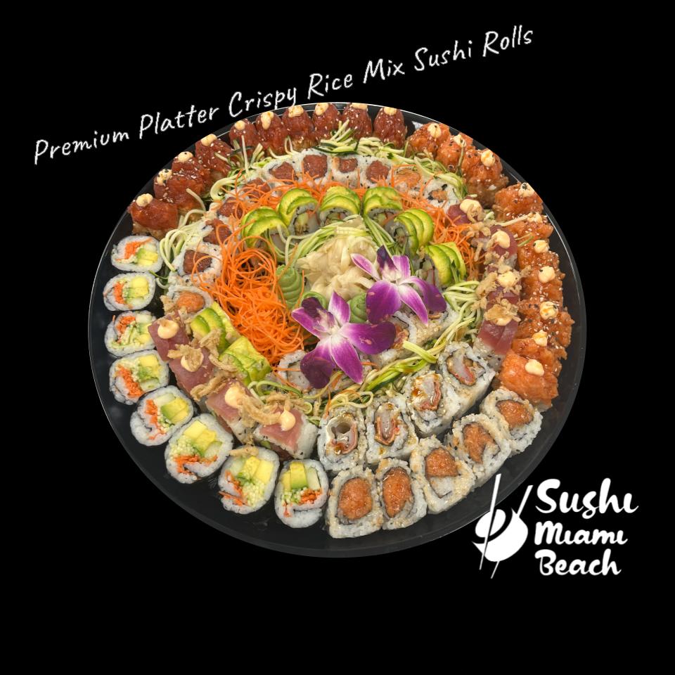 Sushi Premium Platter Crispy Rice Mix Sushi Rolls