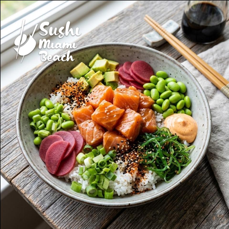 Salmon Poke Bowl | By Sushi Miami Beach