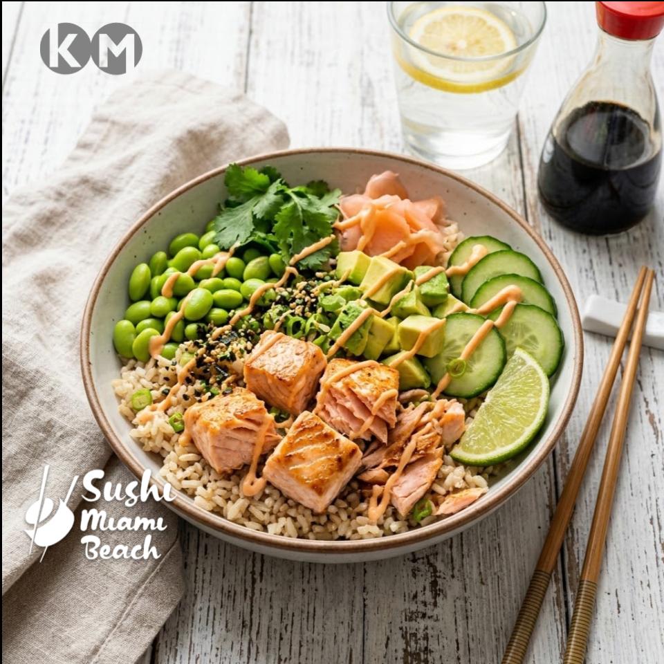 Salmon Poke Bowl | By Sushi Miami Beach