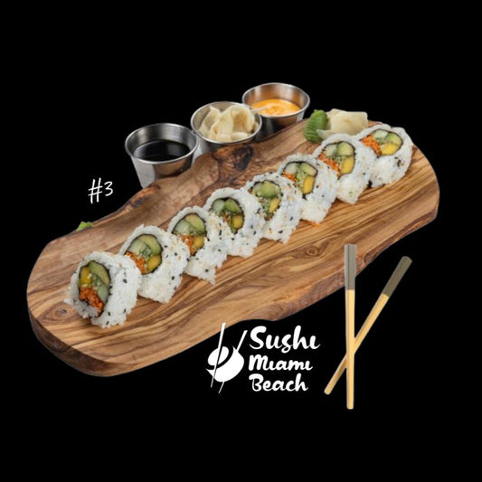 #3 Veggie Sushi Roll by Sushi Miami Beach