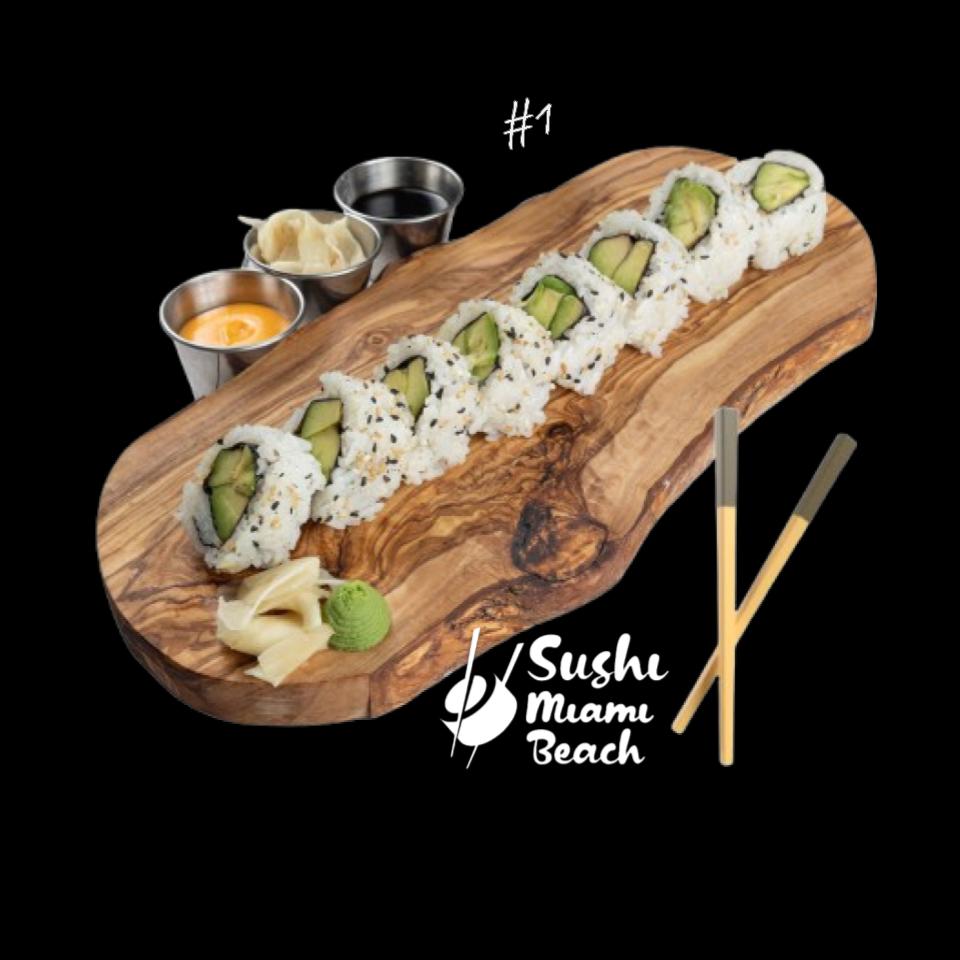 #1 Avocado Sushi Rolls by Sushi Miami Beach