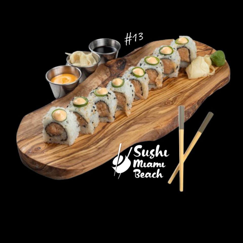 #13 Spicy Hamachi Sushi Roll by Sushi Miami Beach
