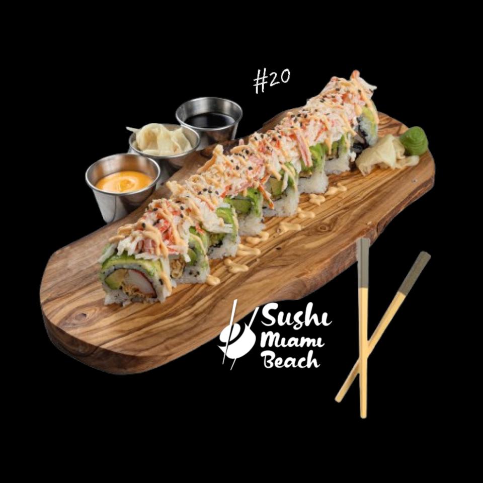 #20 Volcano Sushi Roll by Sushi Miami Beach