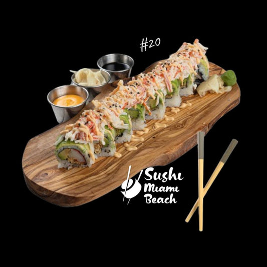 #20 Volcano Sushi Roll by Sushi Miami Beach