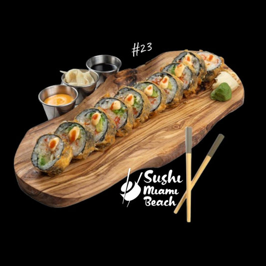 #23 Spicy Kani Tempura Sushi Roll by Sushi Miami Beach