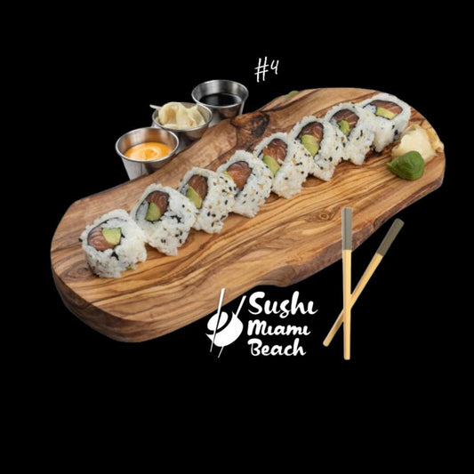 #4 Salmon Avocado Sushi Roll by Sushi Miami Beach
