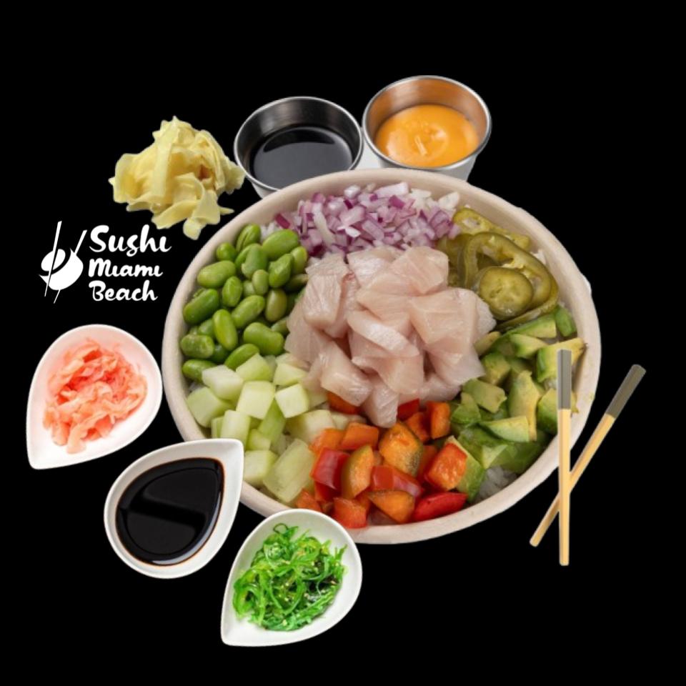 Hamachi Poke Bowl | by Sushi Miami Beach