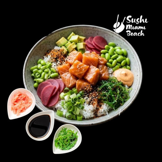 Cooked Salmon Poke Bowl