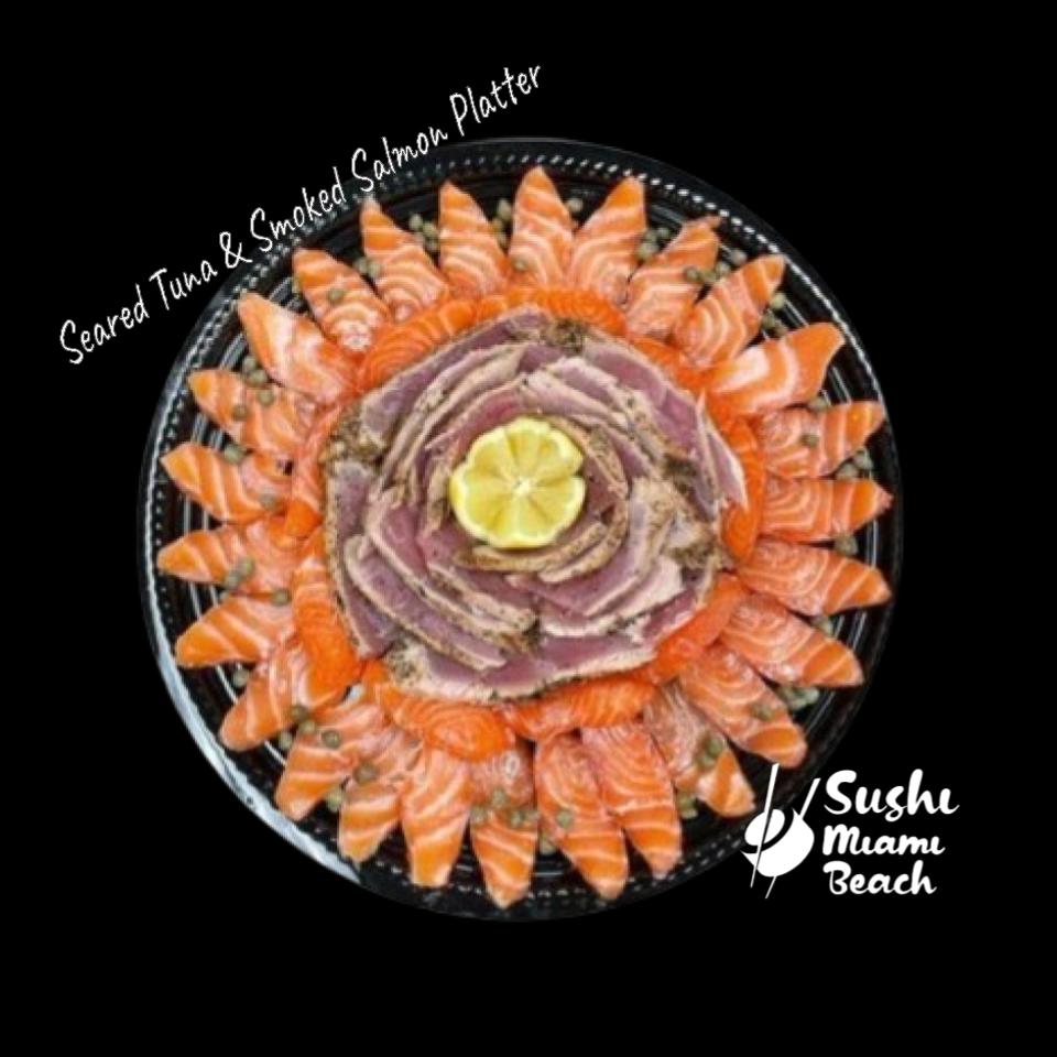 Smoked Seared Tuna & Salmon 12" Platter