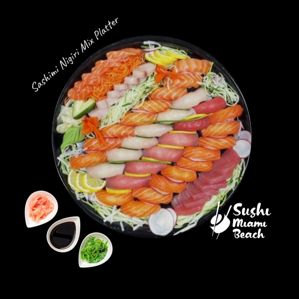 Mix Sashimi & Nigiri Platter | Tuna Salmon Hamachi | 36 -72 Piece