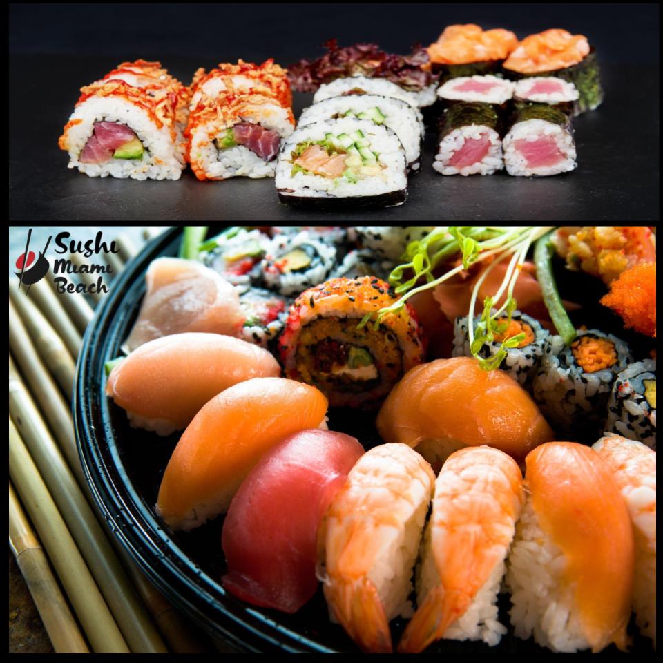 #21 Rainbow Sushi Rolls by Sushi Miami Beach