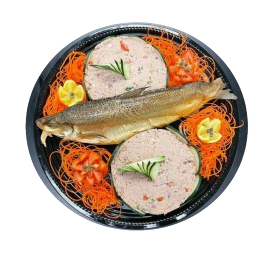 Smoked White Fish & Tuna Salad 16" Platter