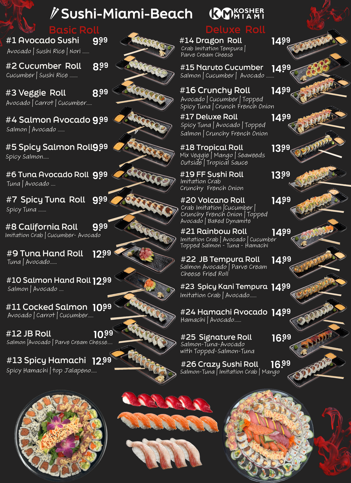 #21 Rainbow Sushi Rolls by Sushi Miami Beach